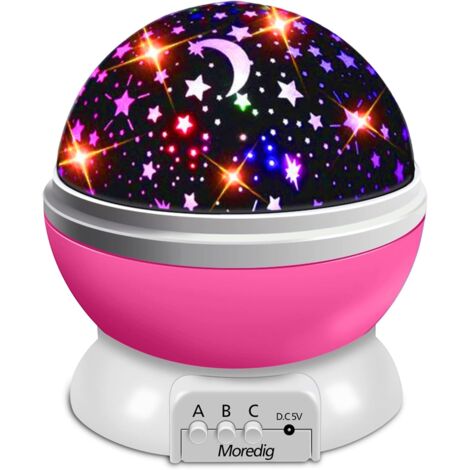 Star Night Light Ceiling Projection, 360° Rotation Night Light, Projector Lamp