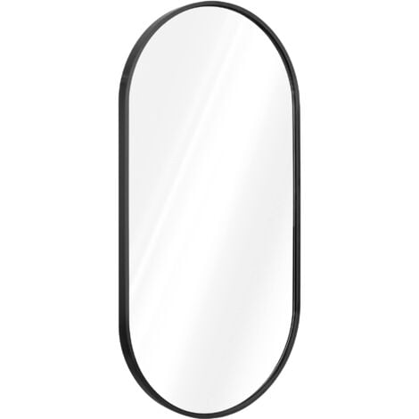 Wall mirror, Oval mirror 60 x 40 cm, Wall mirror entrance bedroom living room horizontal or vertical suspension