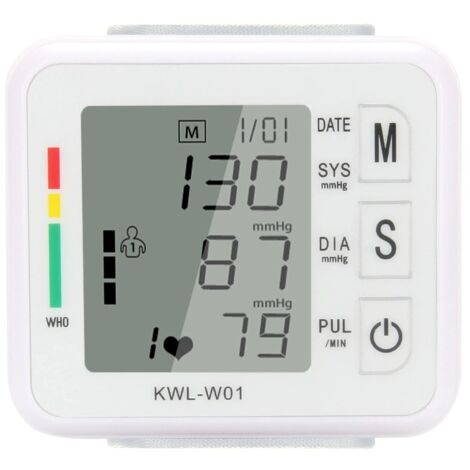 Sphygmomanometer, Blood Pressure Monitor, LCD Wrist Blood Pressure Monitor with Auto Inflation and Exhaust Portable Size