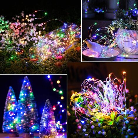 GOTP Solar LED String Lights – Waterproof Copper Wire, Multicolor, Outdoor Garden & Party Decor