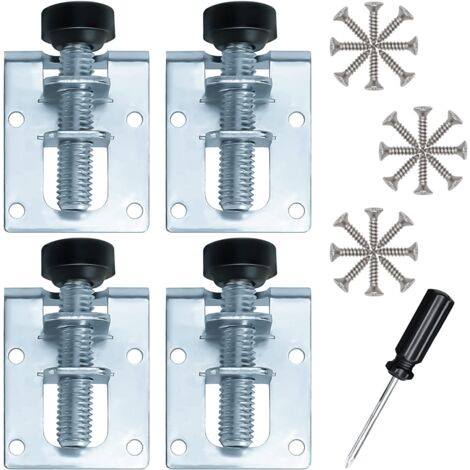 M10 Galvanized Iron Adjustable Furniture Leveling Feet Levelers for Furniture, Tables, Cabinets, Workbenches and Shelves(4Pcs) (1/4)