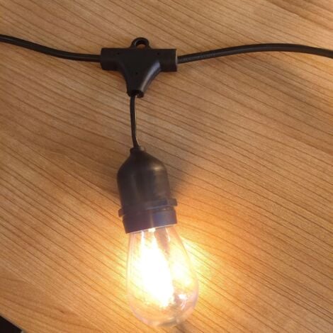 Solar String Lights Outdoor, Commercial Grade IP68 Waterproof Patio Lights, 40ft Edison Bulbs, Shatterproof LED Solar String Lights Outdoor - 2W LED, Soft Light,
