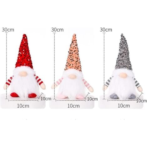 3Pcs Luminous Christmas Gnome,Plush Christmas Gnome,Christmas Gnome Decoration,Mini Christmas Elf,Handmade Swedish Santa Claus Deco,For Christmas Decoration And Table Decoration