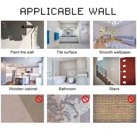 Decorative Tile Stickers for Bathroom and Kitchen Tile Stickers, 20 Pieces Imitation Leather 3D Brick Style Imitation Stone Waterproof Self-Adhesive Decoration (LA019, 20cm)