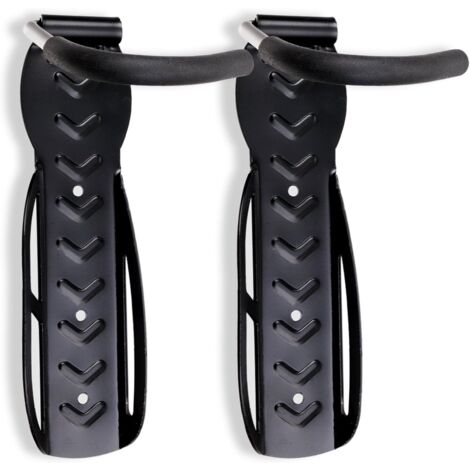 Bike Wall Hook - Fixed Hook - Bike Rack, Wall Mount - Black 2pcs (1/5)