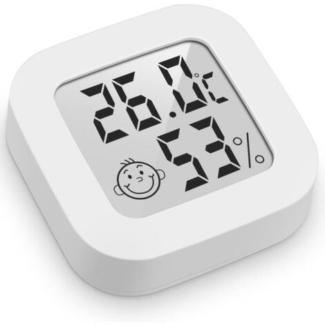Mini Digital Indoor Hygrometer Thermometer High Precision, Temperature Monitor and Humidity Meter, Thermo Hygrometer Comfort Level Indicator(1pc white)