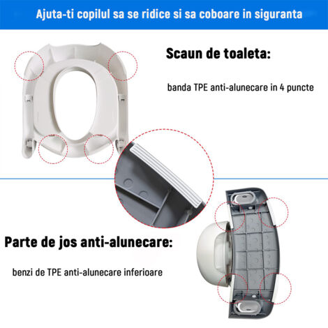 Children's toilet slow down with folding ladder, PU material, 59 x 35 x 12 cm, multi-color