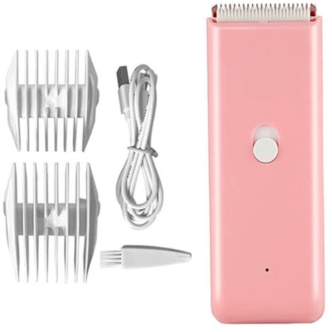 Pet Scissors, Ceramic Replacement Blades, Removes Pet Hair, Quiet and Waterproof, Pink