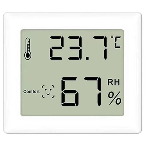 Household Room Thermometer, Digital Indoor Hygrometer Thermometer, Large Environmental LCD Display, Suitable for Indoor, Wine Cellar, Bedroom Hygrometer Thermometer, Magnetic