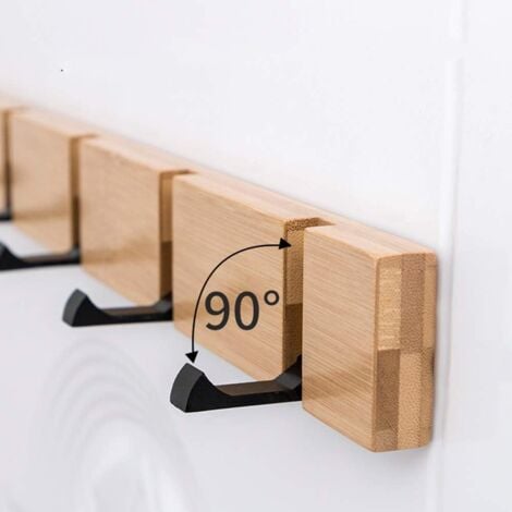 Wall Mounted Coat Rack Wooden Wall Mounted Coat Rack with Foldable