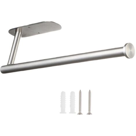 Mountable Paper Towel Holder, 13.25", Stainless Steel, Silver (1/5)