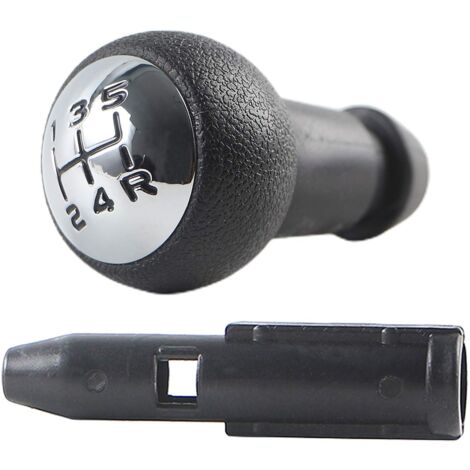 5 Speed Manual Gear Shift Knob for Peugeot 106 107 207 301 307 308 407 408 508 3008 1007 / Citroen C2 C3 C4 Picasso - Black & Silver (1/5)