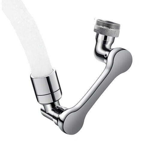 1080 Degree Faucet Aerator, Kitchen Faucet Aerator, Water Saving Filter, Swivel Aerator, 2 Modes Adapter For Faucets with Male Thread Diameter of 20/22/24mm (Silver) (1/5)