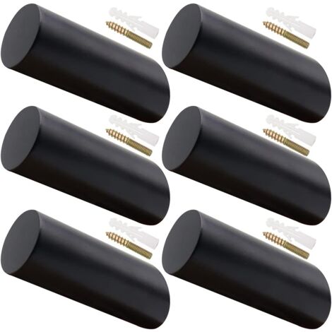 Wooden Hook, Wooden Coat Hook, Wooden Wall Hooks Coat Rack Black Wall Hook for Hanging Coats, Hats, Jackets, Bags (6 pcs black)