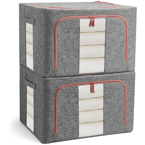 Foldable and Rigid Storage Bags for Duvets, Grey (24L) (1/5)