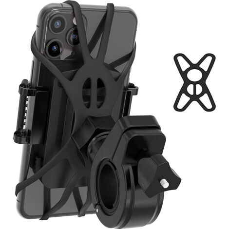 Bike phone holder, 360° rotating, ABS/silicone, black (1/5)