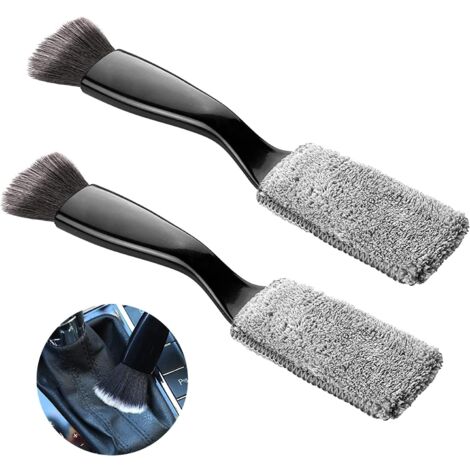 Car Cleaning Brush,Car Interior Cleaning Brush,2 in 1 Dust Brush for Car Interior and Exterior (1/5)