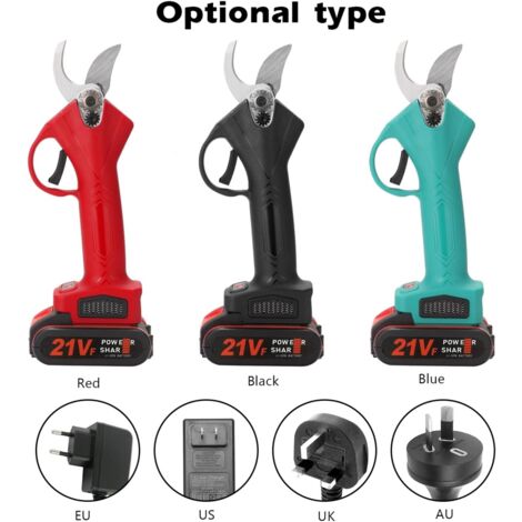 Tree Trimmer, Electric Pruner, Cordless Pruner Efficient Fruit Tree Bonsai Pruning Branches Cutter(Rot)