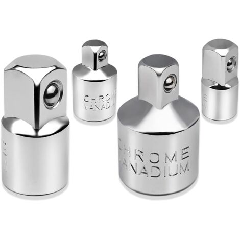 4pcs Ratchet Socket Adapter Set, Ratchet Socket Adapter 1/2" to 3/8",3/8" to 1/2",1/4" to 3/8",3/8" to 1/4" Reducing Adapters (1/5)
