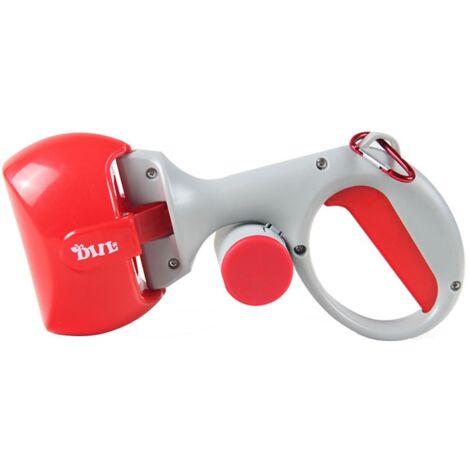 Animal droppings scoop, red