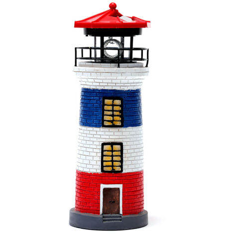 Tinor – Solar light tower windmill outdoor decor – LED lighthouse night light for garden – Durable and weather-resistant – Perfect for patios and parks (1/5)