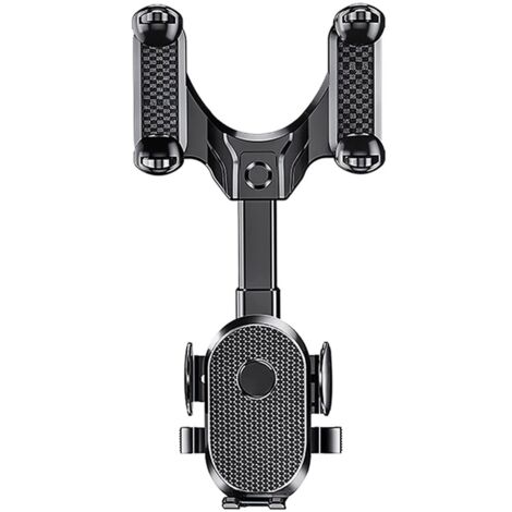 Car Phone Holder, 360 Degree Adjustable, ABS/Polyurethane, Black (1/5)