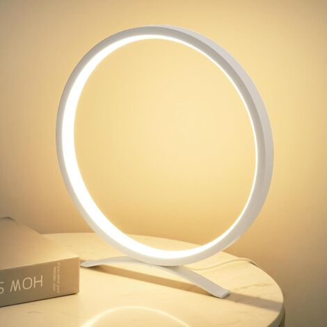 Bedside lamp, metal circle desk lamp table lamp for bedroom, decoration light (1/5)