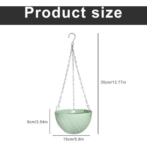 Hanging Flower Pots, Hanging Planter, Hanging Flower Basket, Indoor Outdoor Wall Flower Pot(Blue,2pcs)