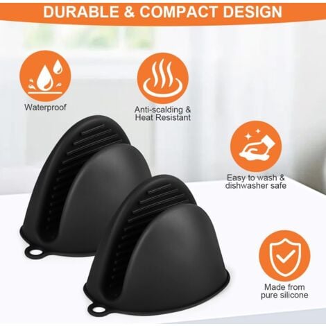 Thick Silicone Oven Mitts, 1 Pair Heat Resistant Oven Gloves, Non-Slip Kitchen Gloves, Heat Resistant Cooking Gloves