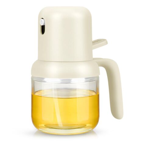Oil Sprayer, 180ml Glass Kitchen Oil Sprayer, Oil and Vinegar Bottle Olive Oil Sprayer (Beige) (1/5)