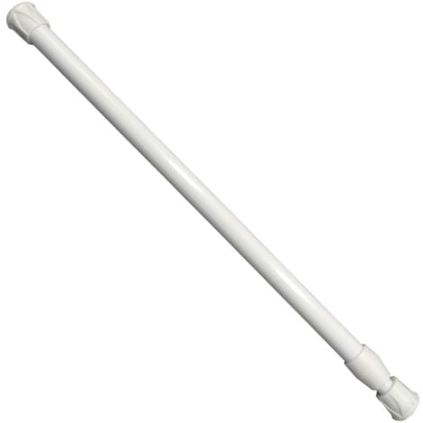 Curtain rod, retractable, installation without screws or drilling, diameter, length 55-90 cm, white