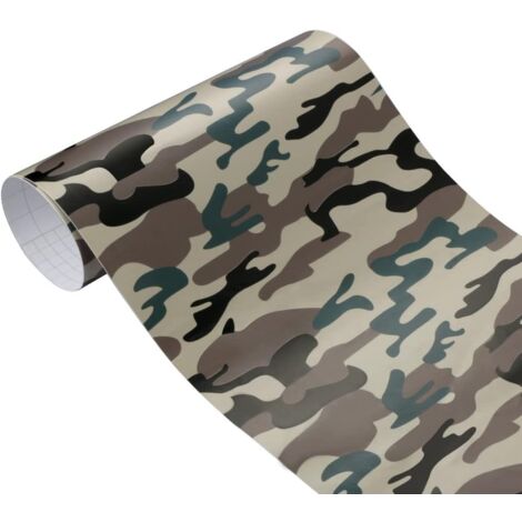 Camouflage Vinyl Film Wrap - Camouflage Vinyl Film Adhesive Car PVC - 50cm x 200cm (1/5)