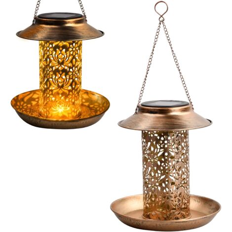 Solar Metal Bird Feeder, Outdoor Wild Bird Feeders, Hanging Bird Feeder (1/5)