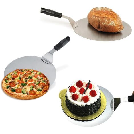 Pizza Peel,Round Cake Peel,Baking Tools with Handle