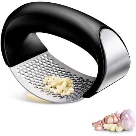 professional garlic press, manual garlic press, ergonomic handle, kitchen (1/5)