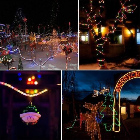 Solar String Lights Outdoor, Waterproof 20M 200 LED 8 Modes Copper Wire Tube Solar Fairy Lights Sparkling Solar String Lights for Garden Wedding Party Christmas Decorations (Multicolor)