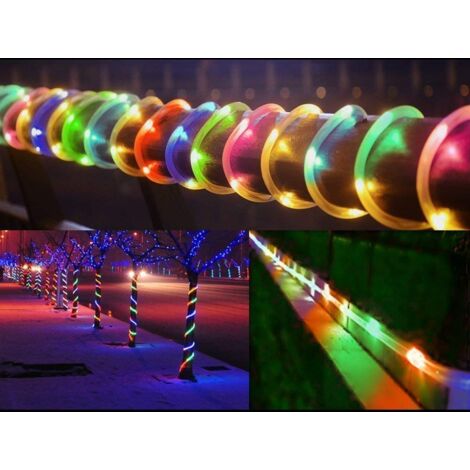 Solar String Lights Outdoor, Waterproof 20M 200 LED 8 Modes Copper Wire Tube Solar Fairy Lights Sparkling Solar String Lights for Garden Wedding Party Christmas Decorations (Multicolor)