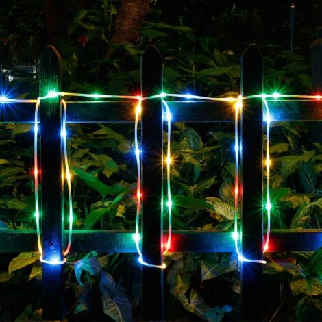 Solar String Lights Outdoor, Waterproof 20M 200 LED 8 Modes Copper Wire Tube Solar Fairy Lights Sparkling Solar String Lights for Garden Wedding Party Christmas Decorations (Multicolor)