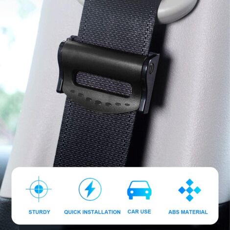 thumbnail image 2 of 2-Pack Car Seat Belt Adjuster Stopper – Universal Comfort Clip For Better Fit 2 of 5
