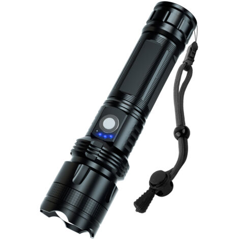High Lumen Rechargeable LED Flashlights, 200,000 Lumens Super Bright Powerful Flashlights, 5 Modes, Waterproof Flashlight for Emergency, Hiking (1/5)