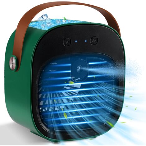Portable Air Conditioners, 5200mAh Rechargeable Mini Air Conditioner, 5-10 Hours Runtime, Personal Air Cooler with 3 Speeds, Small Desktop Air Conditioner for Bedroom, Office, Outdoor