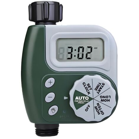 Irrigation programmer, plastic, LCD screen, green (1/5)