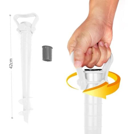 3 Pieces Beach Umbrella Holder, Umbrella Ground Anchor, Beach Umbrella Sand Anchor, for Garden Umbrella, Bird Feeders, Gazebo, Flags