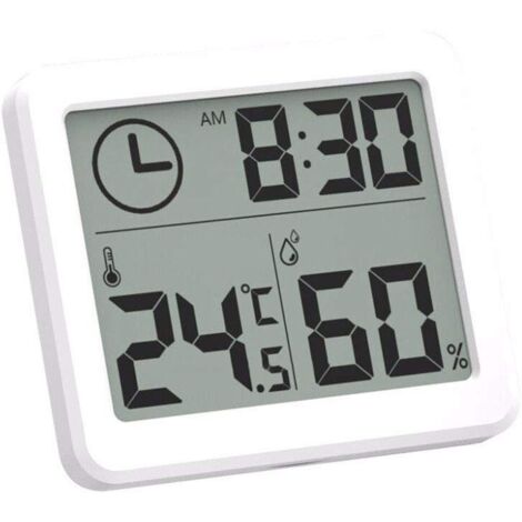 Indoor Thermometer Digital Hygrometer LCD C/F Temperature Humidity Meter Alarm Clock -10-70C