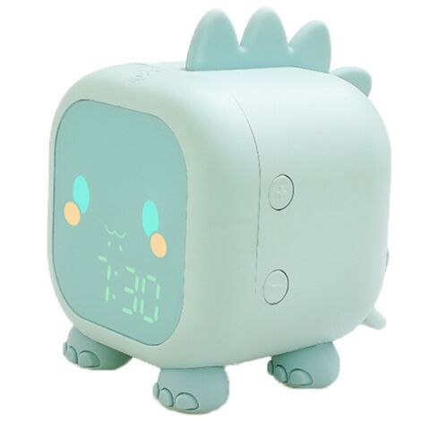 alarm clock, dinosaur, multifunction, lcd screen, green (1/5)