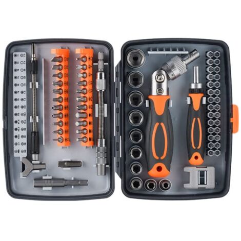 68 Piece Chrome Steel Precision Screwdriver Set for Laptops, Cell Phones, Computers, Watches, Game Consoles and Other Electronics (1/5)