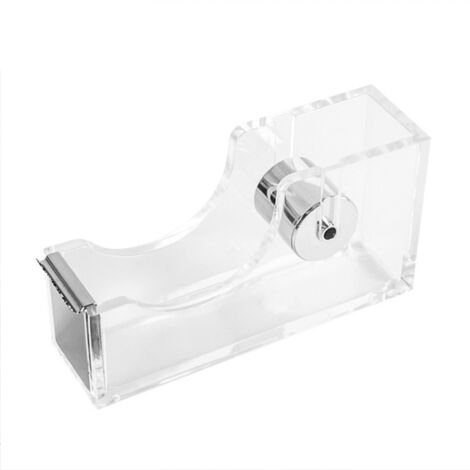 Ribbon holder, suitable for office use, 12 × 3.5 × 6.5 cm, transparent (1/5)