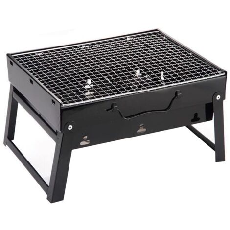 Portable Charcoal Grill, Steel/Stainless Steel, Black (1/5)