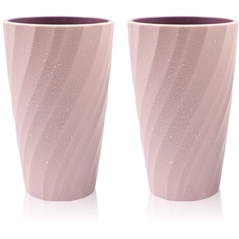 Pack Unbreakable Bathroom Mugs with Soft Durable Toothbrush Holder (Pink) (1/5)