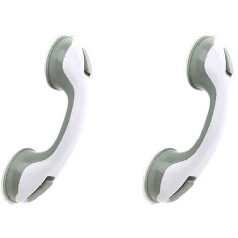 Bathroom Support Bar with Suction Cup, Easy to Use, Suitable for Elderly, Children, Pregnant Women, Plastic Material, Light Gray (1/5)
